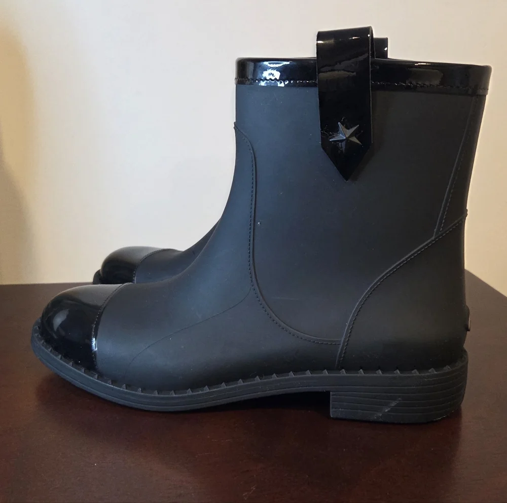 Jimmy Choo Black  Rain Boots.              Size 41.